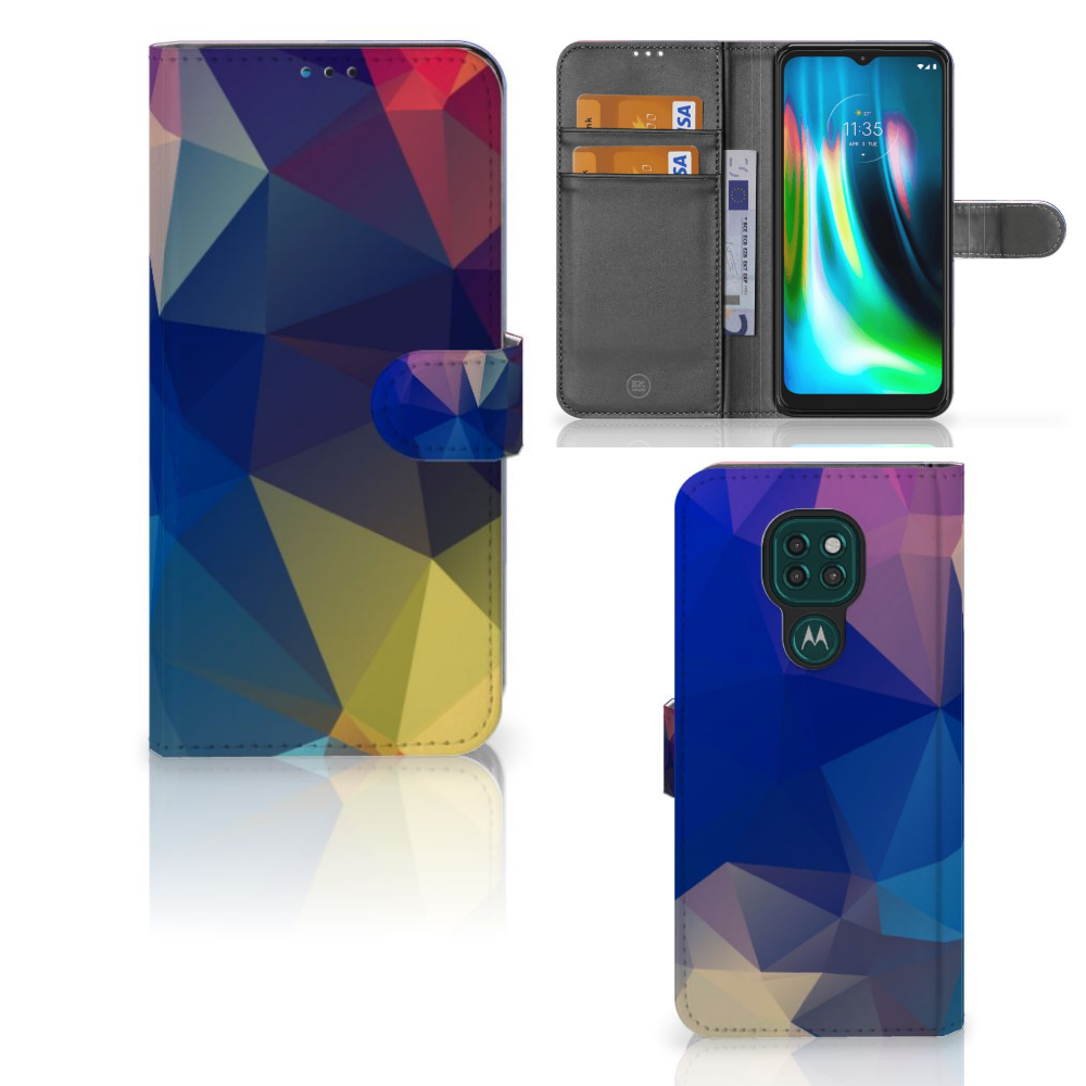 Motorola Moto G9 Play | E7 Plus Book Case Polygon Dark