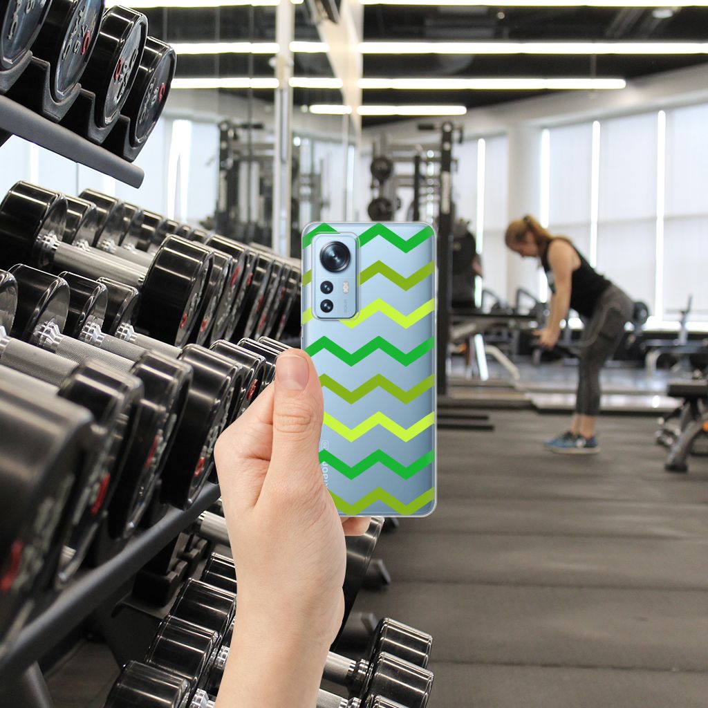 Xiaomi 12 | 12X TPU bumper Zigzag Groen B2C Telecom