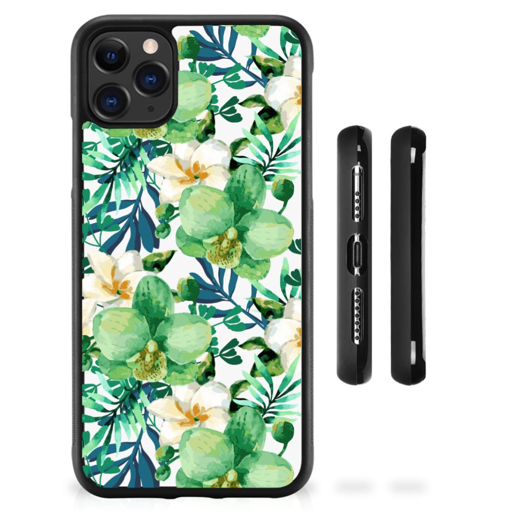 Apple iPhone 11 Pro Max Skin Case Orchidee Groen B2C Telecom