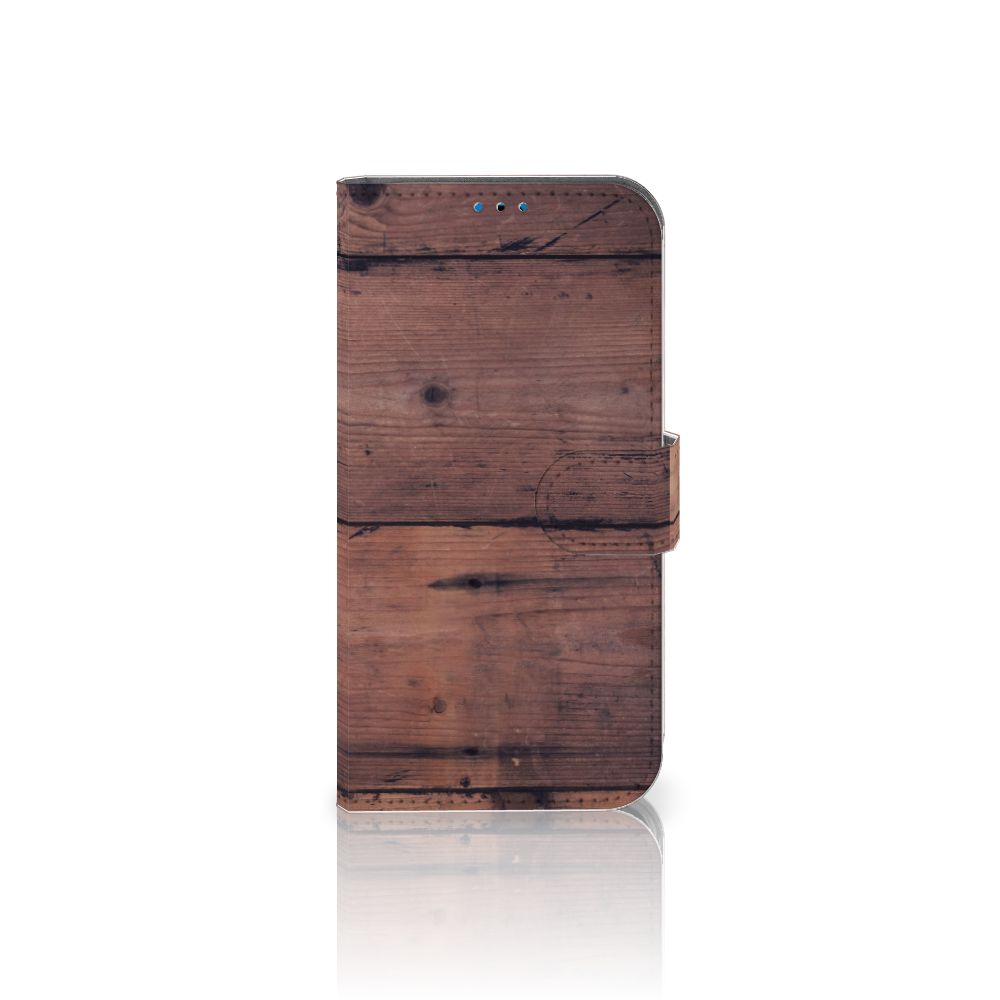 iPhone 14 Pro Book Style Case Old Wood