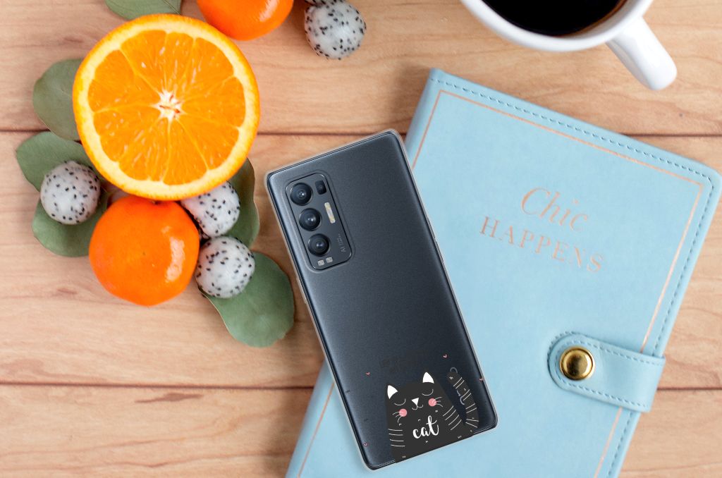 OPPO Find X3 Neo Telefoonhoesje met Naam Cat Good Day B2C Telecom