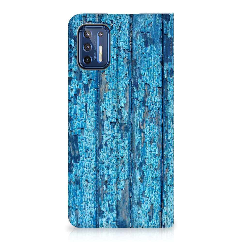 Motorola Moto G9 Plus Book Wallet Case Wood Blue - B2C Telecom