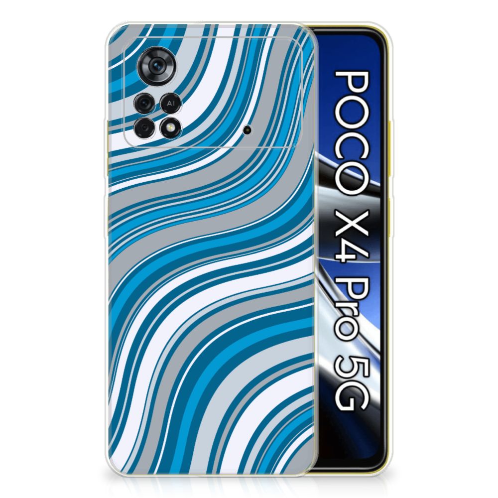Xiaomi Poco X4 Pro 5G TPU bumper Waves Blue B2C Telecom