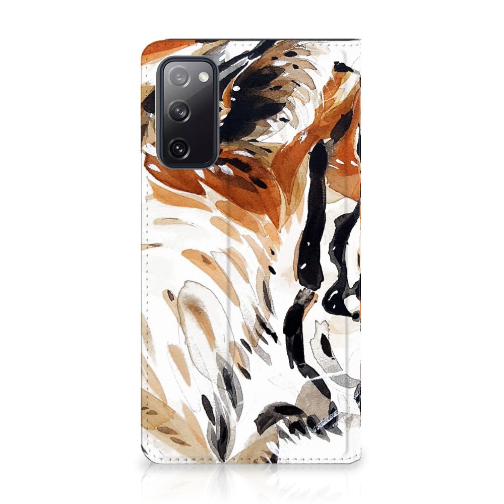 Bookcase Samsung Galaxy S20 FE Watercolor Tiger - B2C Telecom