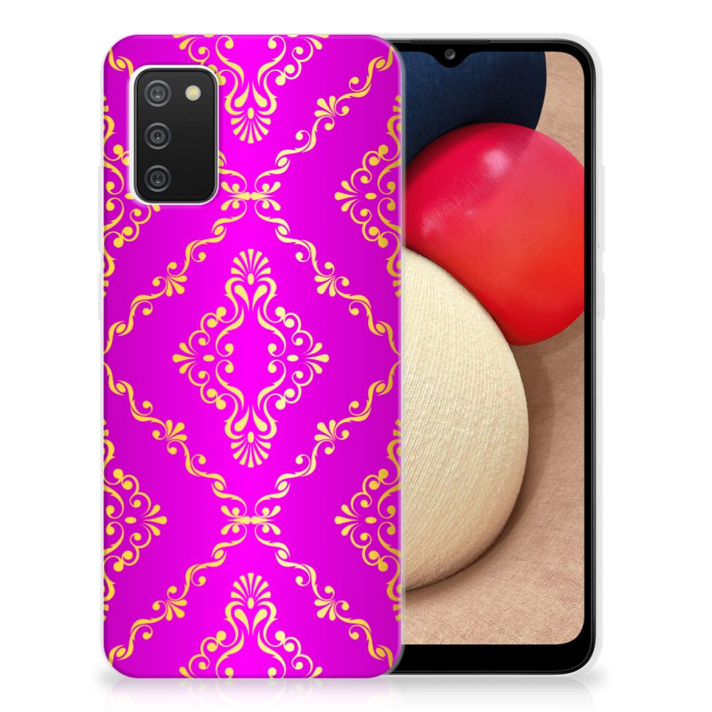 Siliconen Hoesje Samsung Galaxy A02s Barok Roze B2C Telecom