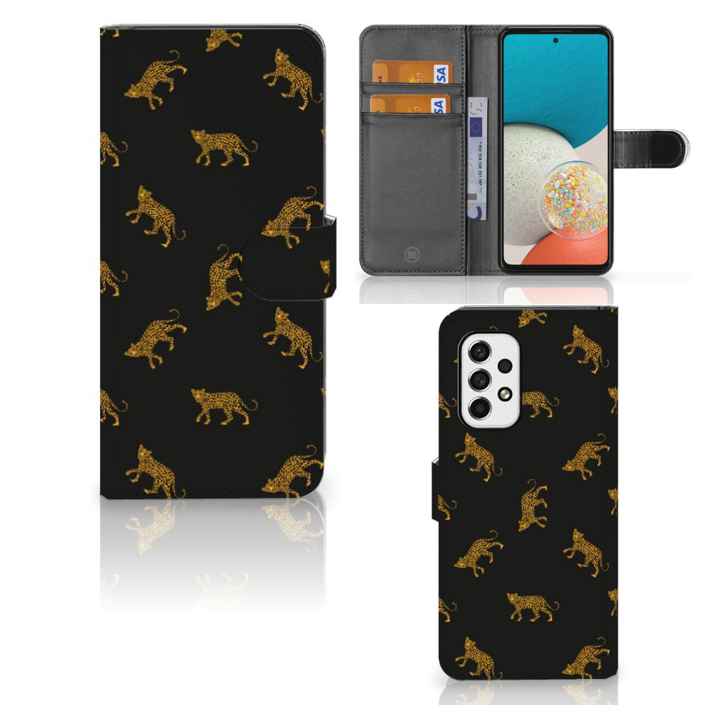 Telefoonhoesje met Pasjes voor Samsung Galaxy A53 Leopards