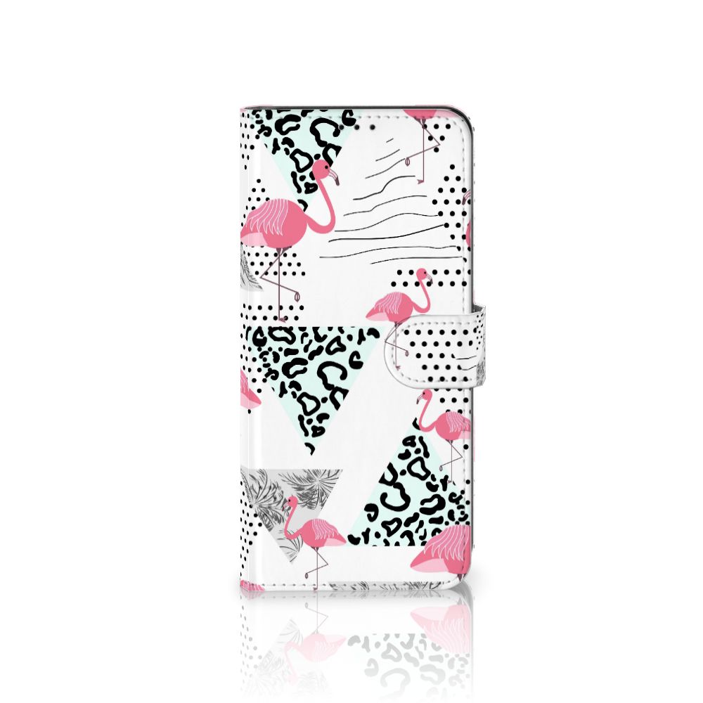 Samsung Galaxy S21 Ultra Telefoonhoesje met Pasjes Flamingo Triangle