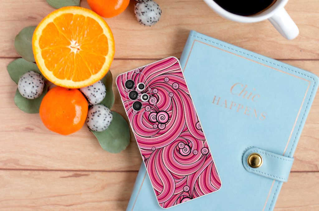Samsung Galaxy A73 5G Hoesje maken Swirl Pink B2C Telecom