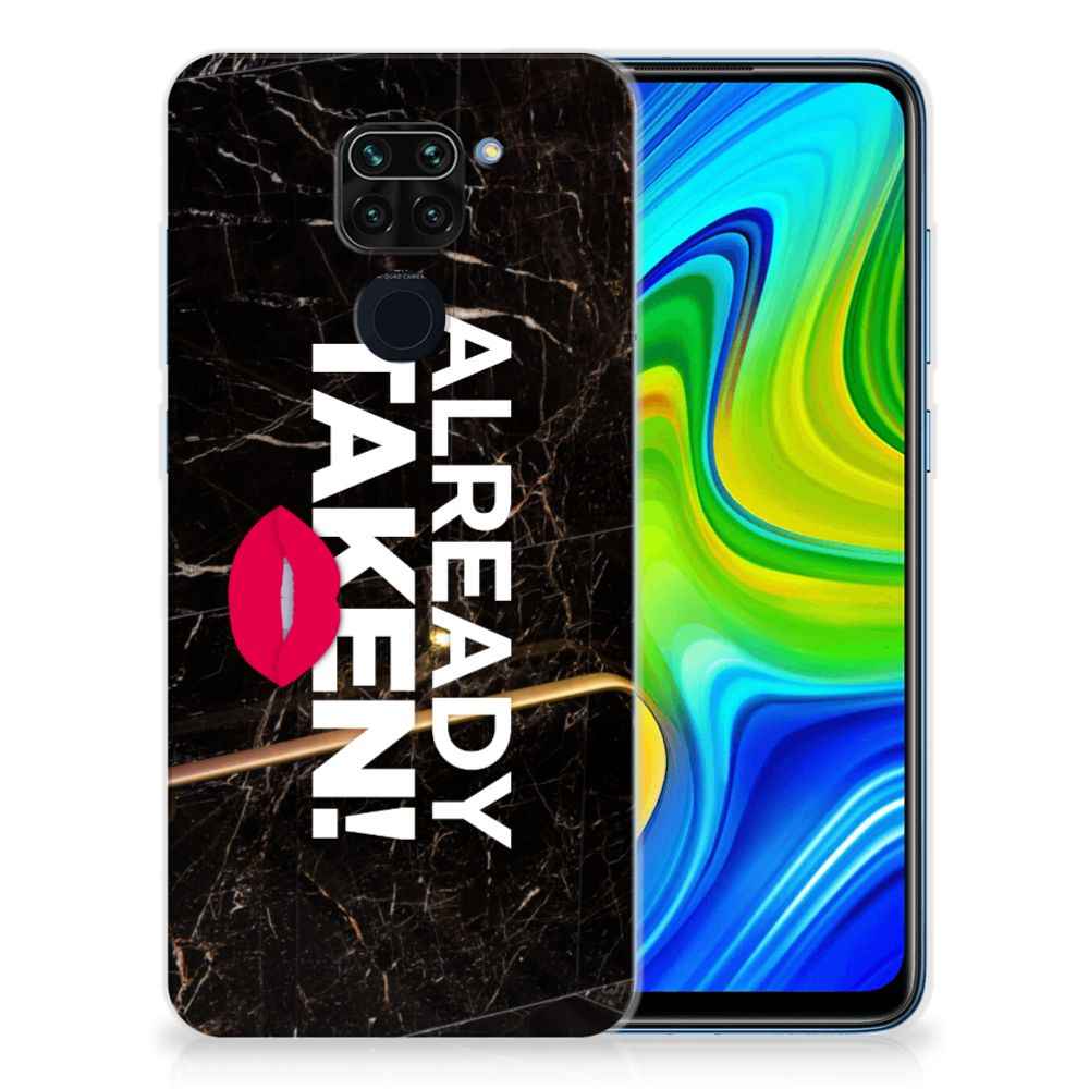 Xiaomi Redmi Note9 Siliconen hoesje met naam Already Taken Black