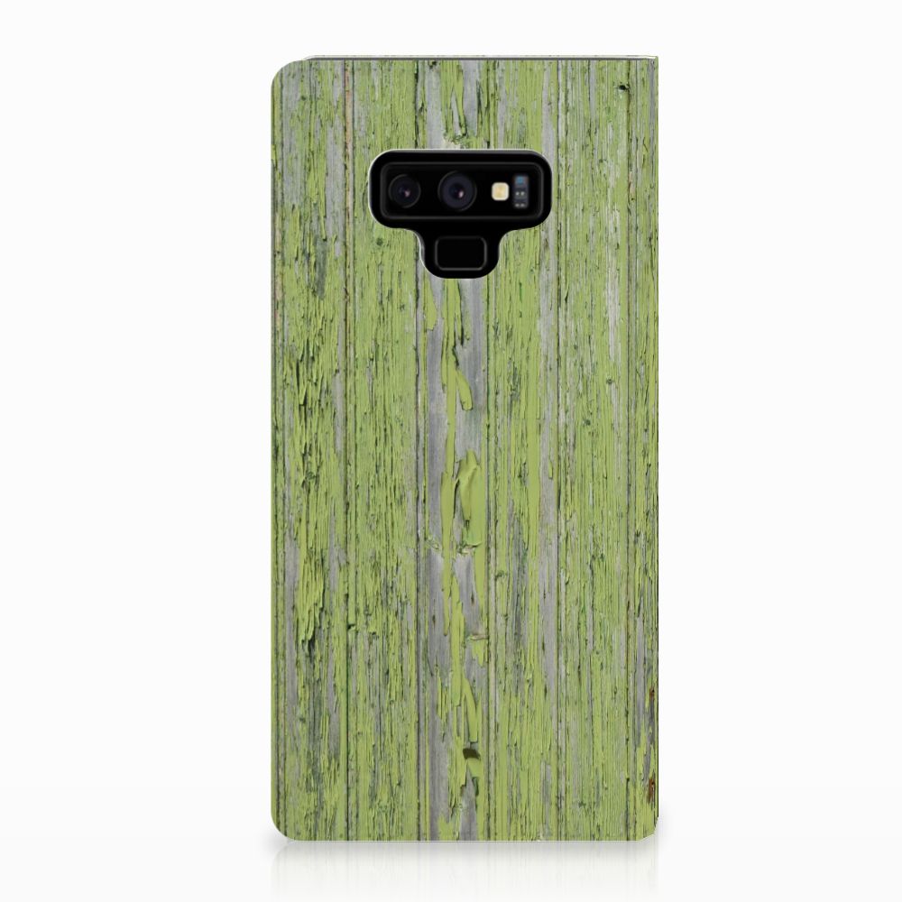 Samsung Galaxy Note 9 Book Wallet Case Green Wood