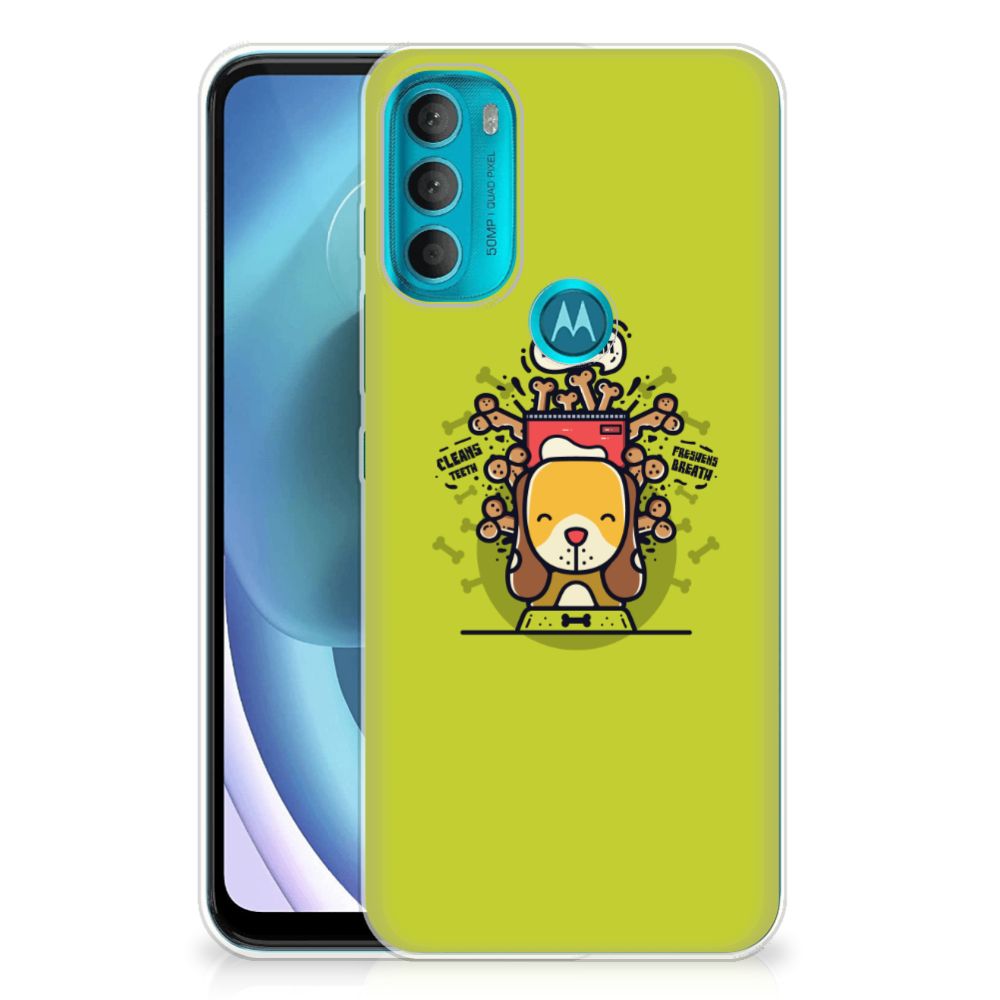 Motorola Moto G71 5G Telefoonhoesje met Naam Doggy Biscuit