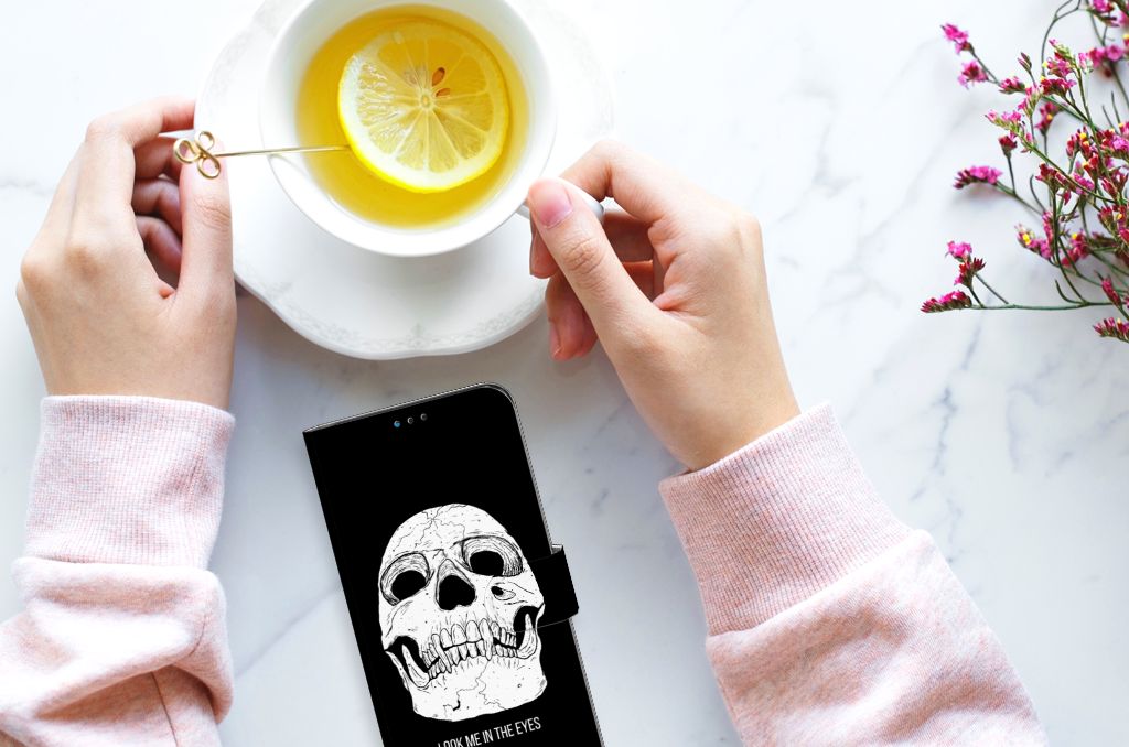 Telefoonhoesje met Naam Motorola Moto G9 Play | E7 Plus Skull Eyes