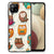 Samsung Galaxy A12 Dierenprint Telefoonhoesje Vrolijke Uilen B2C Telecom