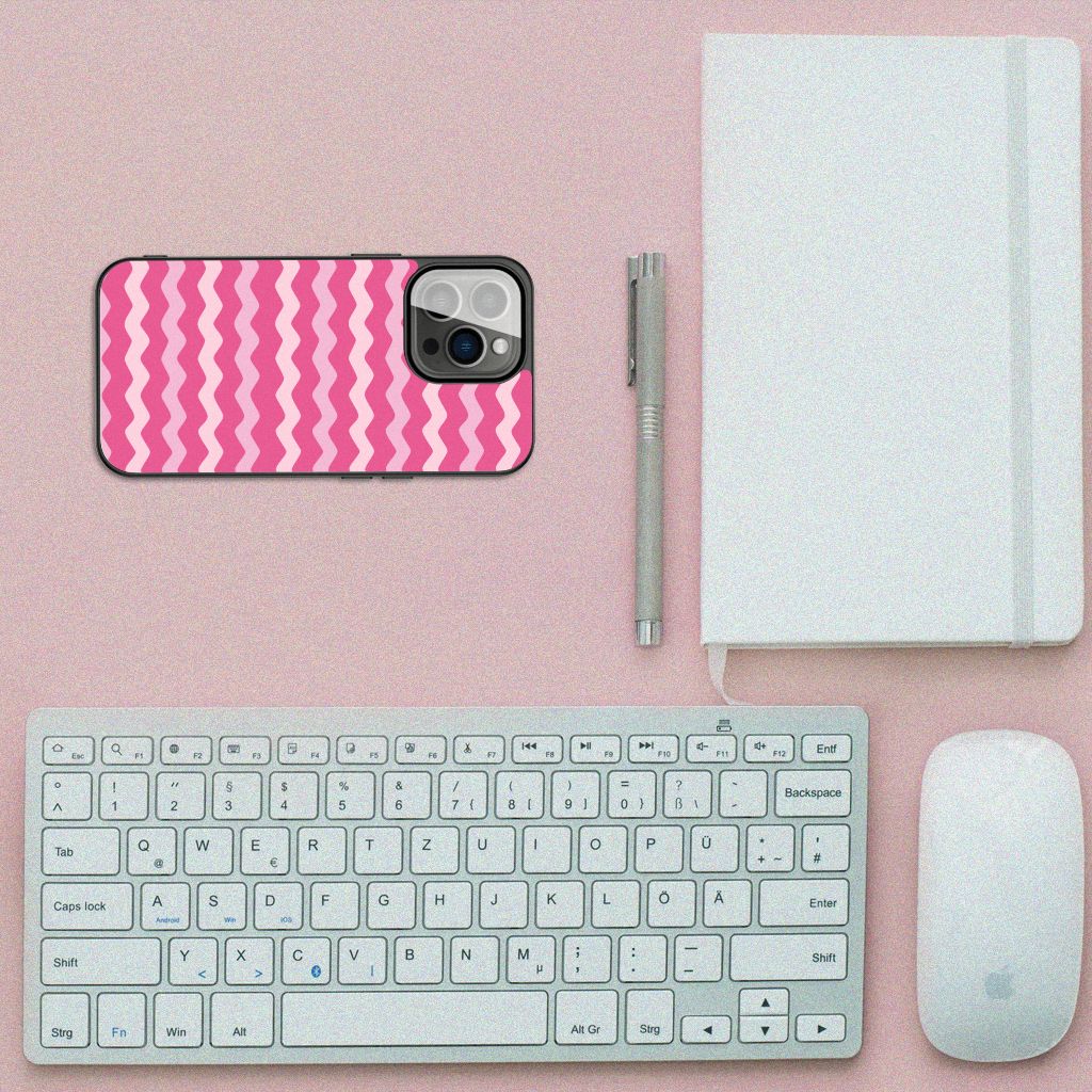 iPhone 13 Pro Back Case Waves Pink B2C Telecom