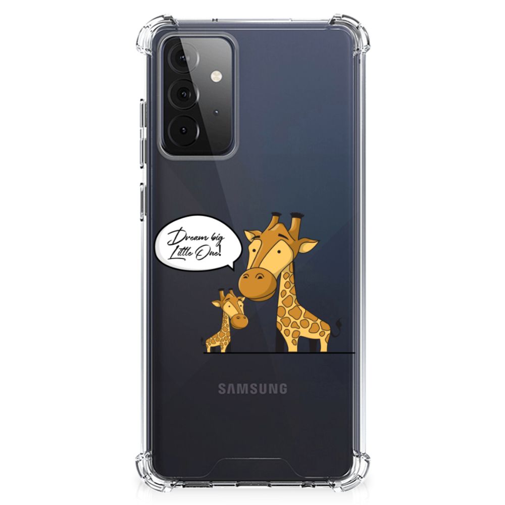 Samsung Galaxy A72 4G/5G Stevig Bumper Hoesje Giraffe