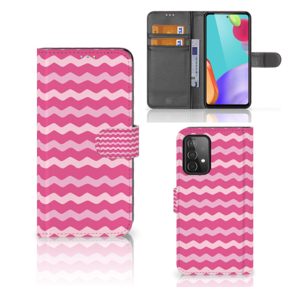 Samsung Galaxy A52 Telefoon Hoesje Waves Pink