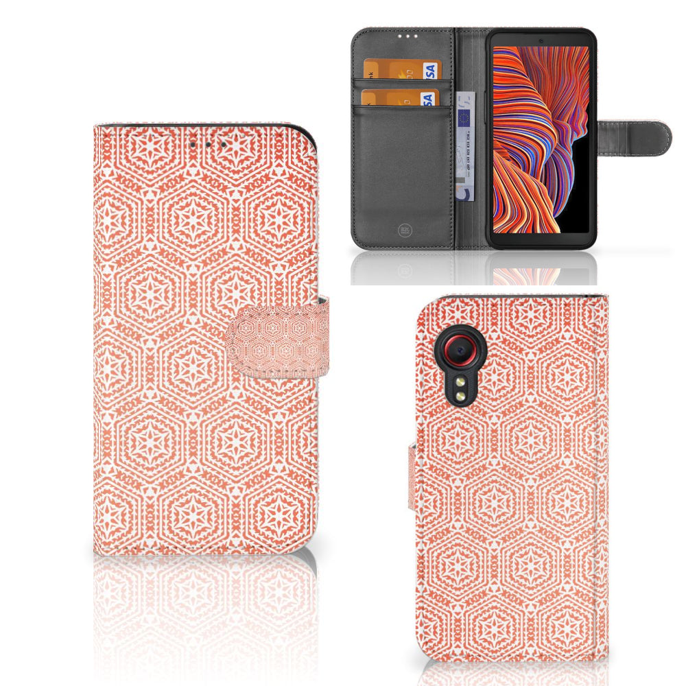 Samsung Galaxy Xcover 5 Telefoon Hoesje Pattern Orange