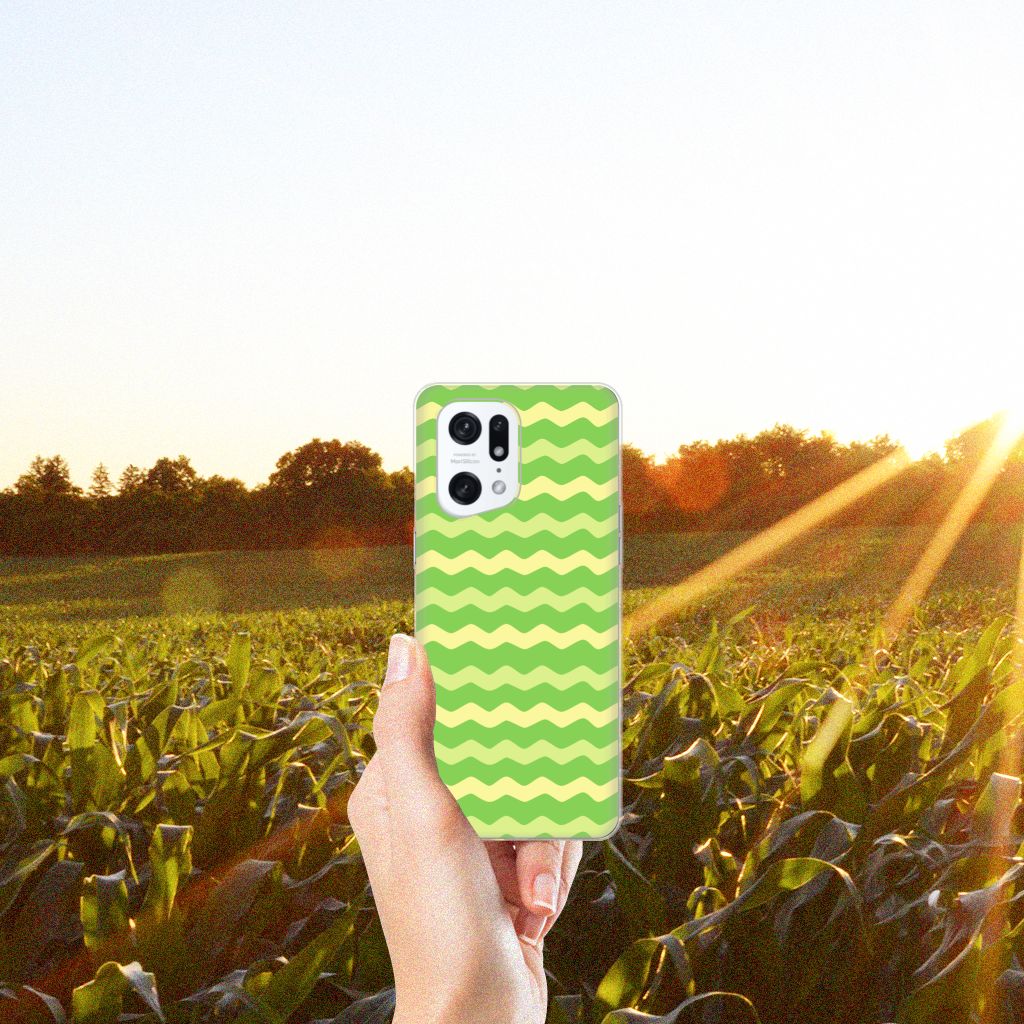 OPPO Find X5 Pro TPU bumper Waves Green B2C Telecom