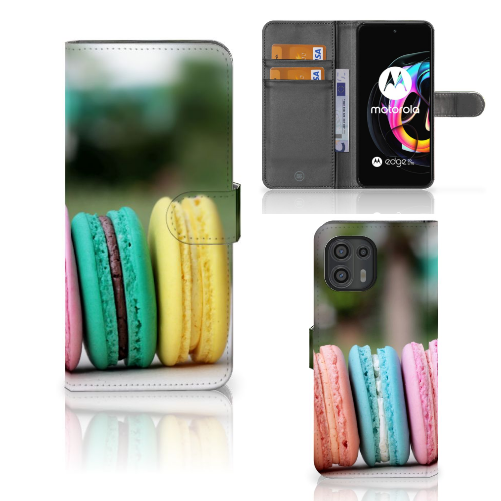 Motorola Edge 20 Lite Book Cover Macarons