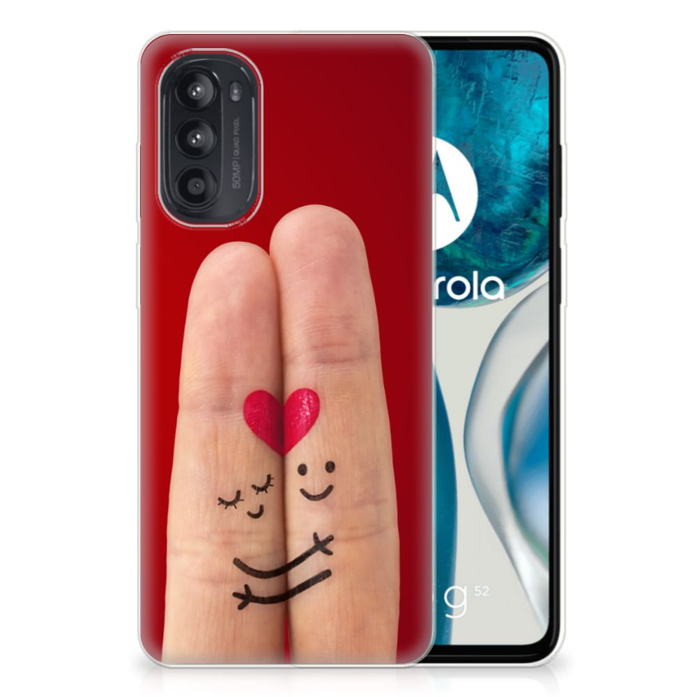 Motorola Moto G52/G82 Silicone Back Cover Liefde - Origineel Romantisch Cadeau