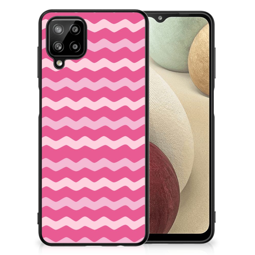 Samsung Galaxy A12 Back Case Waves Pink