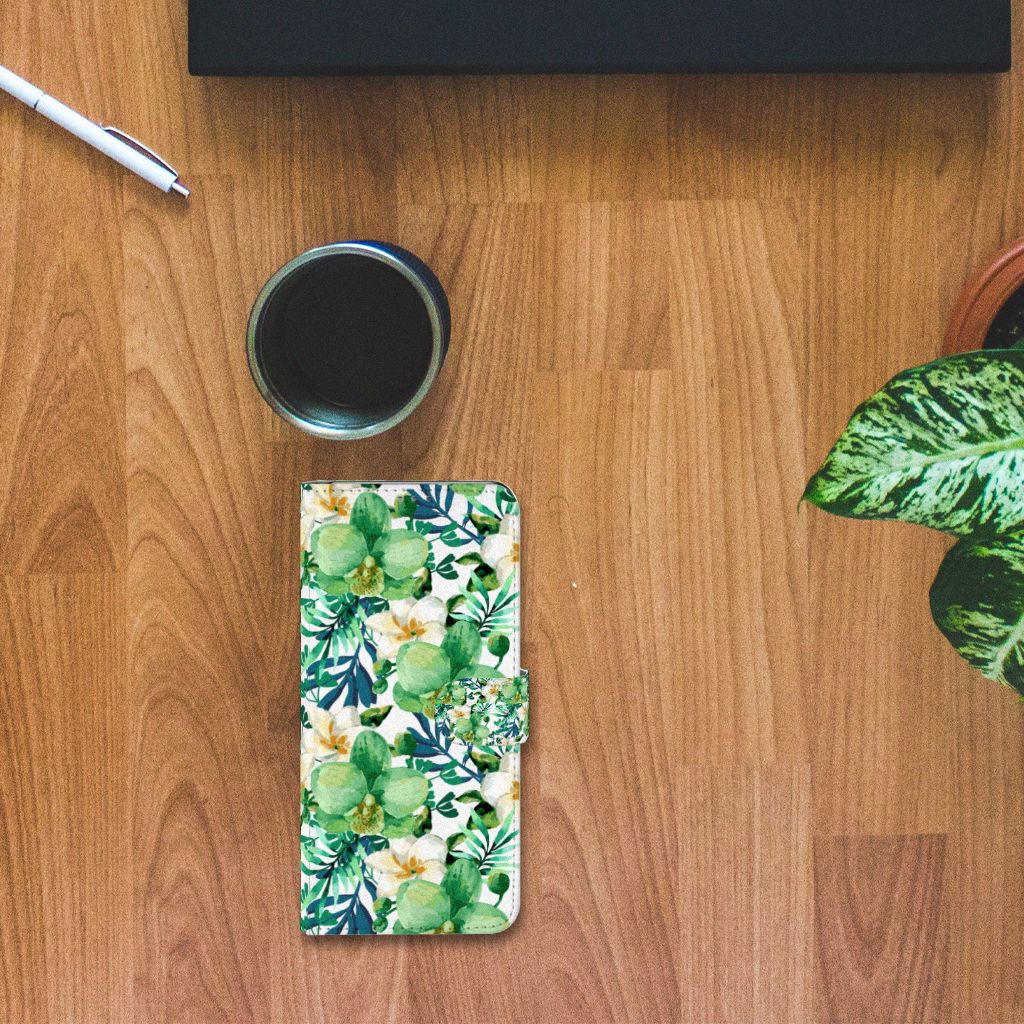 Motorola Moto G 5G Plus Hoesje Orchidee Groen