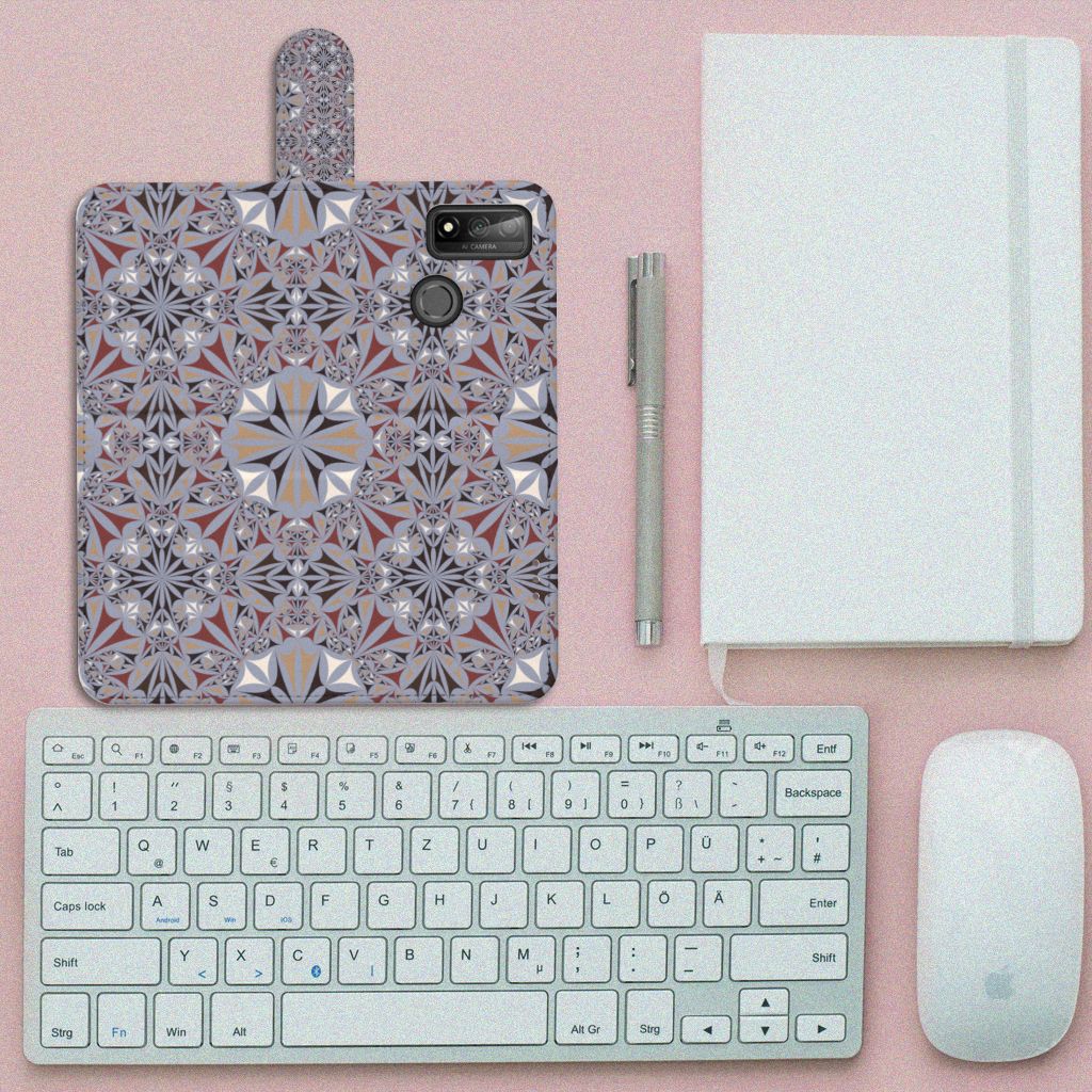 Huawei P Smart 2020 Bookcase Flower Tiles
