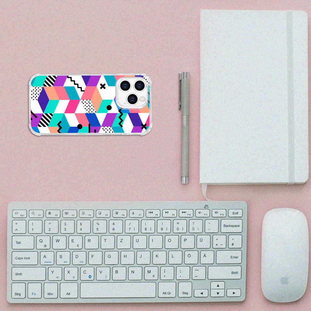 iPhone 14 Pro Shockproof Case Blokken Kleurrijk B2C Telecom