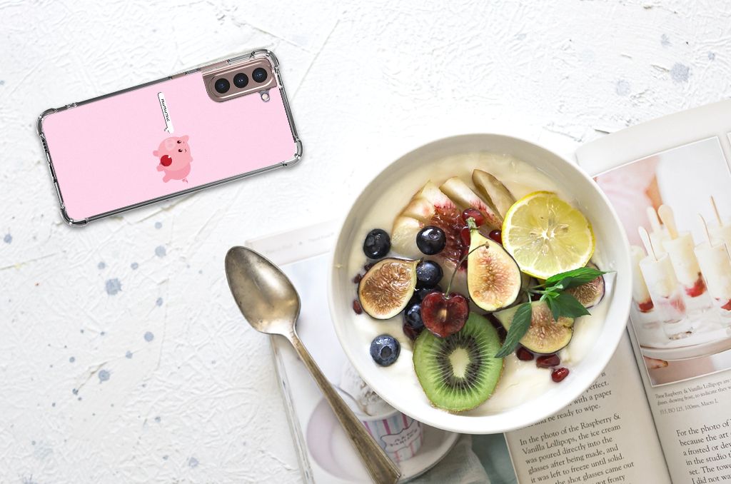 Samsung Galaxy S21 Plus Stevig Bumper Hoesje Pig Mud B2C Telecom