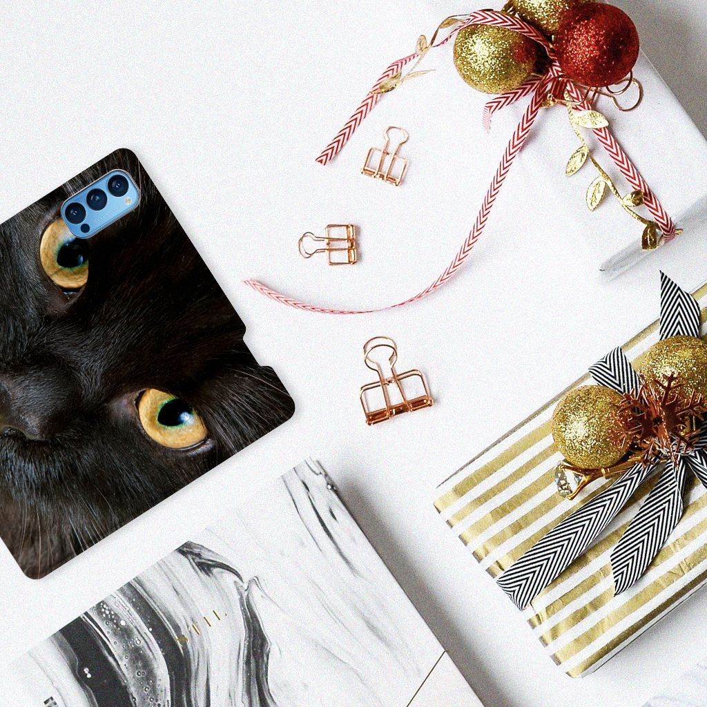 OPPO Reno4 Pro 5G Hoesje maken Zwarte Kat