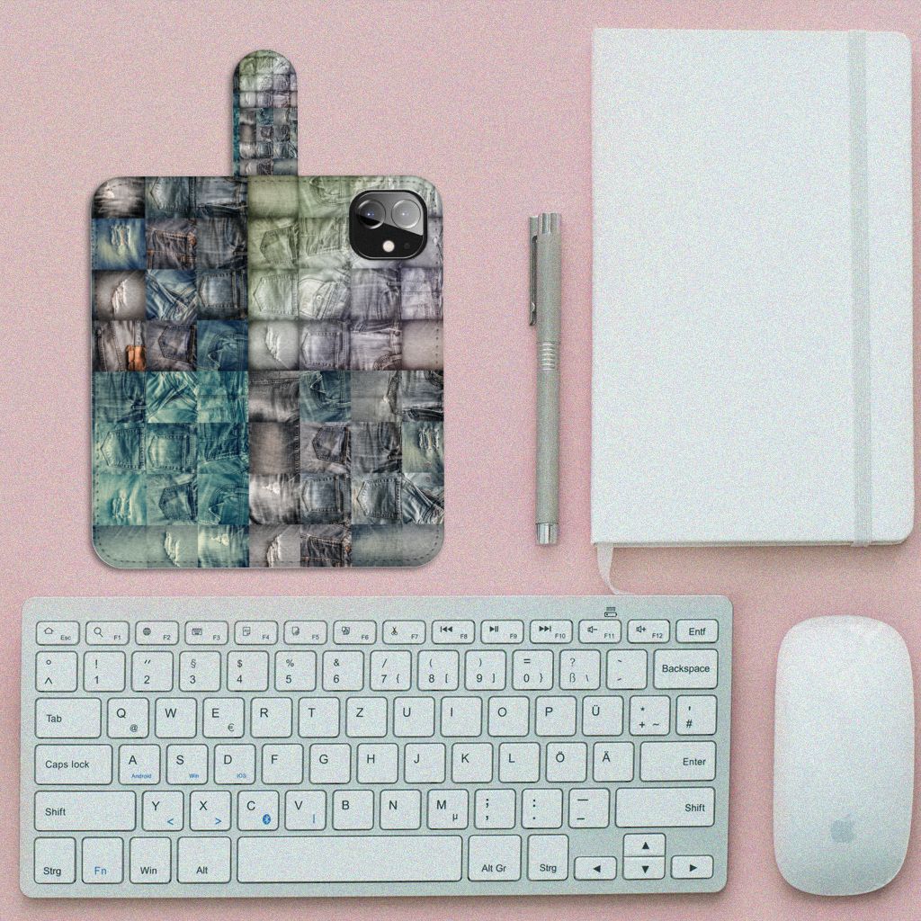 Wallet Case met Pasjes Apple iPhone 12 Mini Spijkerbroeken