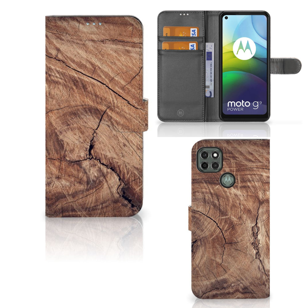 Motorola Moto G9 Power Book Style Case Tree Trunk