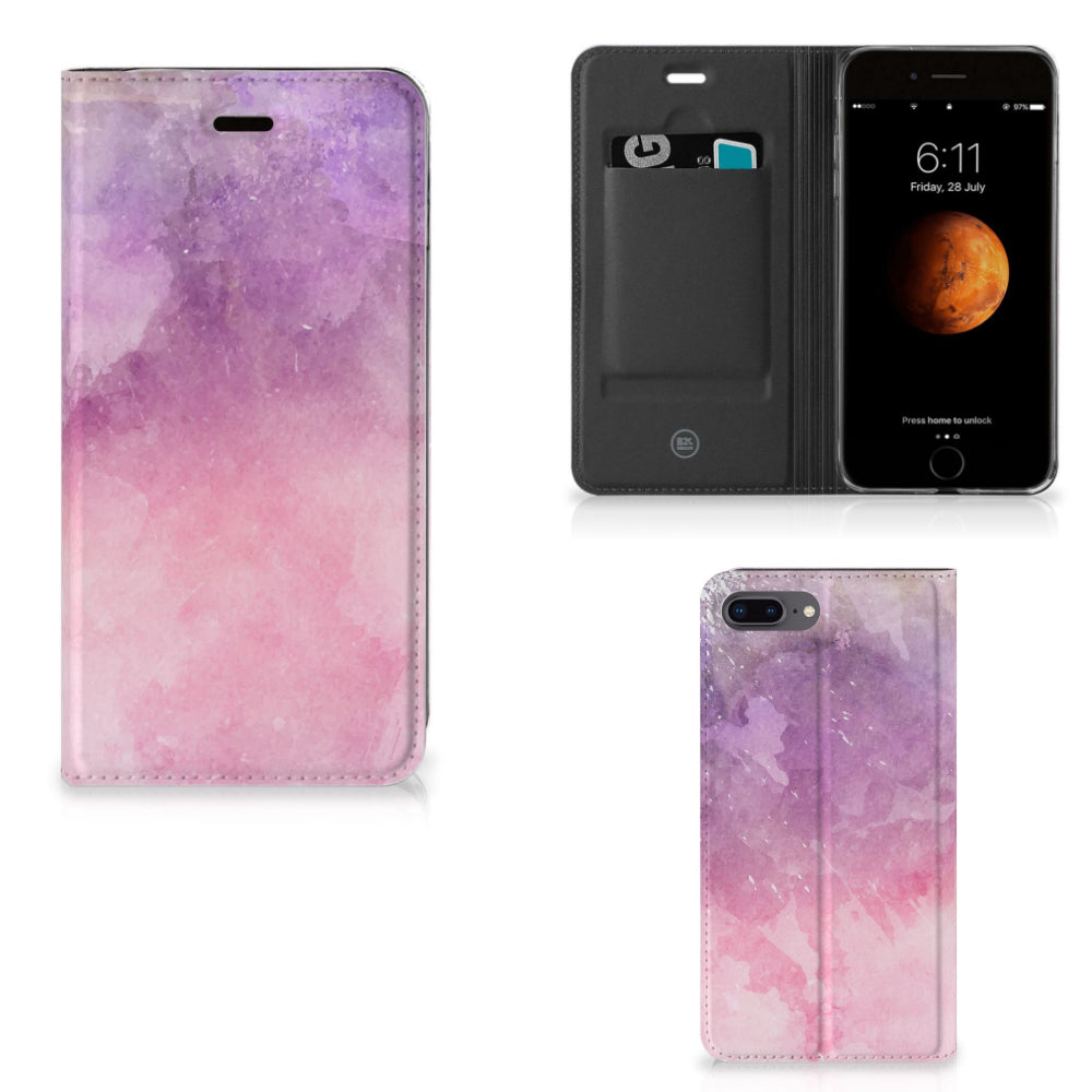 Bookcase Apple iPhone 7 Plus | 8 Plus Pink Purple Paint