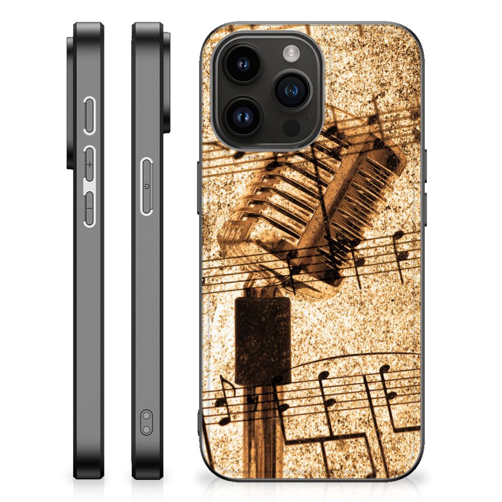 iPhone 15 Pro Max Silicone Back Case Bladmuziek