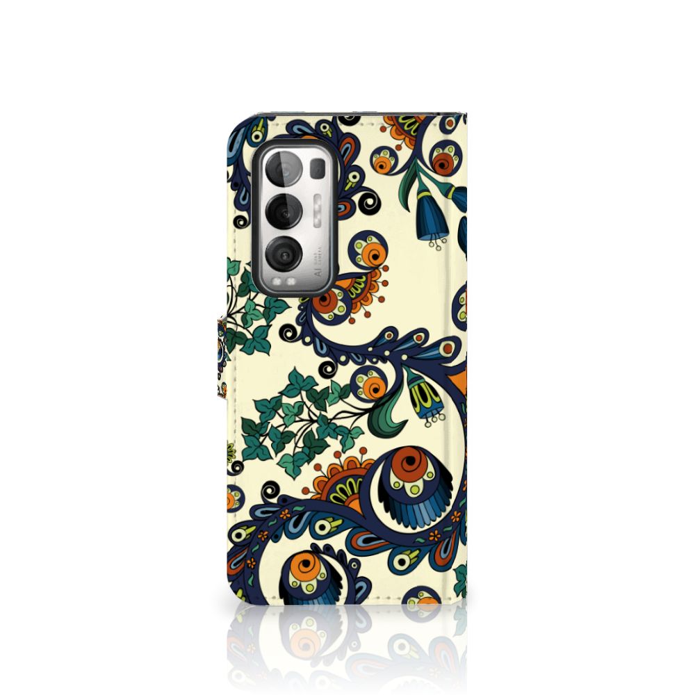 Wallet Case OPPO Find X3 Neo 5G Barok Flower