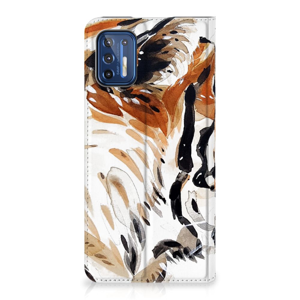 Bookcase Motorola Moto G9 Plus Watercolor Tiger - B2C Telecom