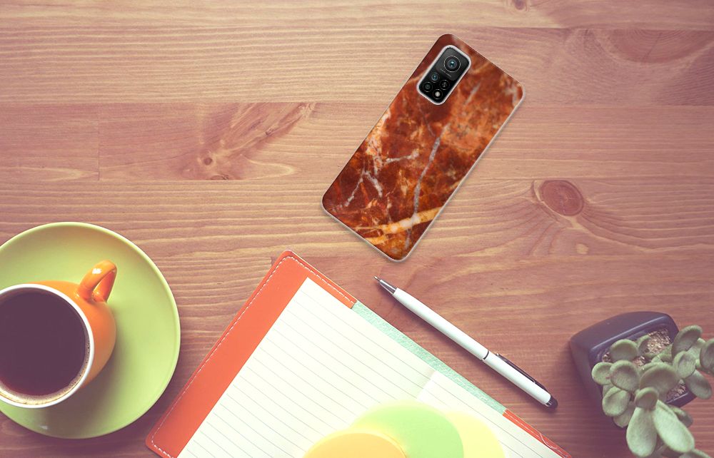 Xiaomi Mi 10T | 10T Pro TPU Siliconen Hoesje Marmer Bruin B2C Telecom