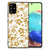 Samsung Galaxy A71 Bloemen Hoesje Gouden Bloemen