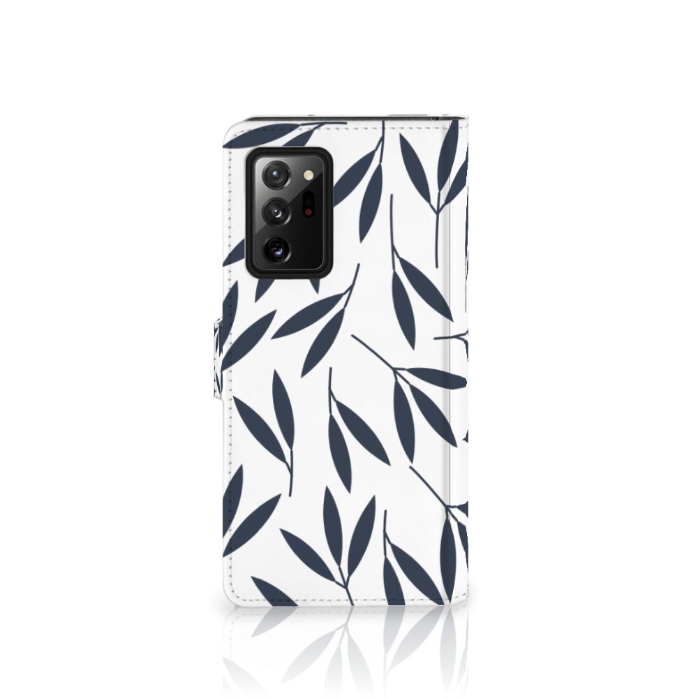 Samsung Galaxy Note20 Ultra Hoesje Leaves Blue