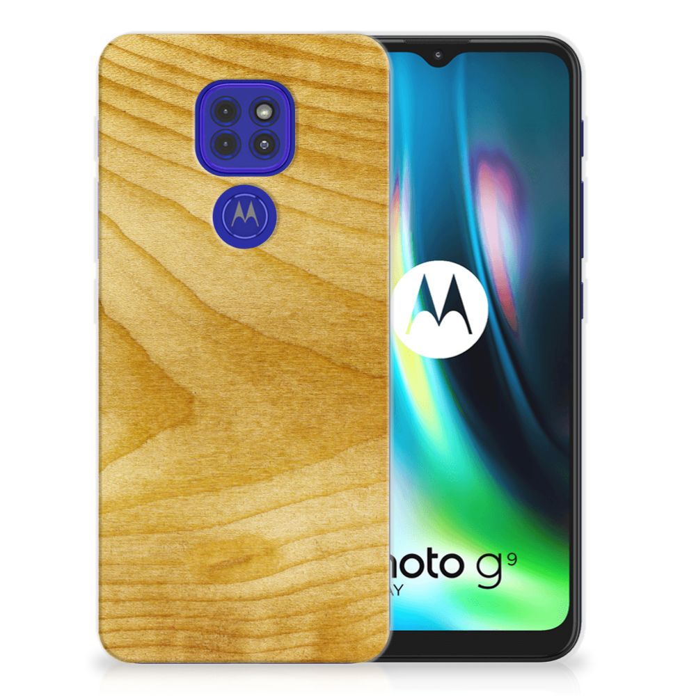 Motorola Moto G9 Play | E7 Plus Bumper Hoesje Licht Hout B2C Telecom