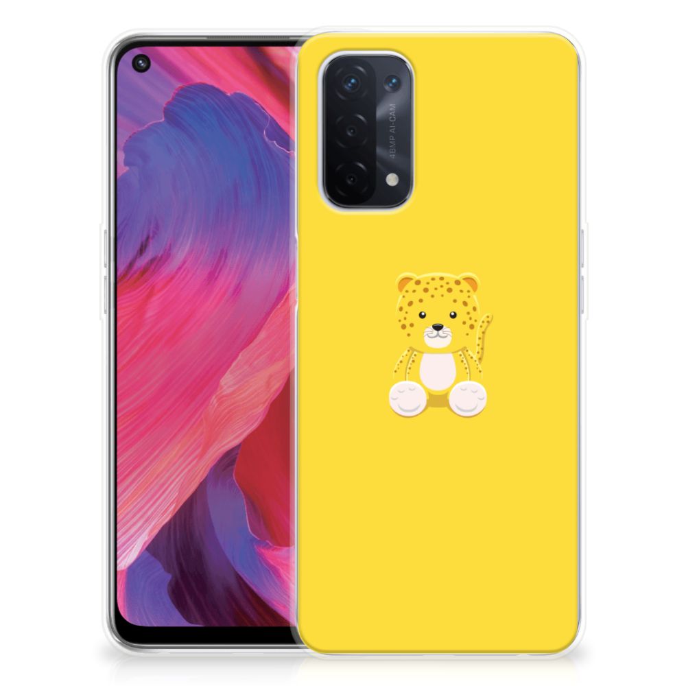 OPPO A93 5G Telefoonhoesje met Naam Baby Leopard