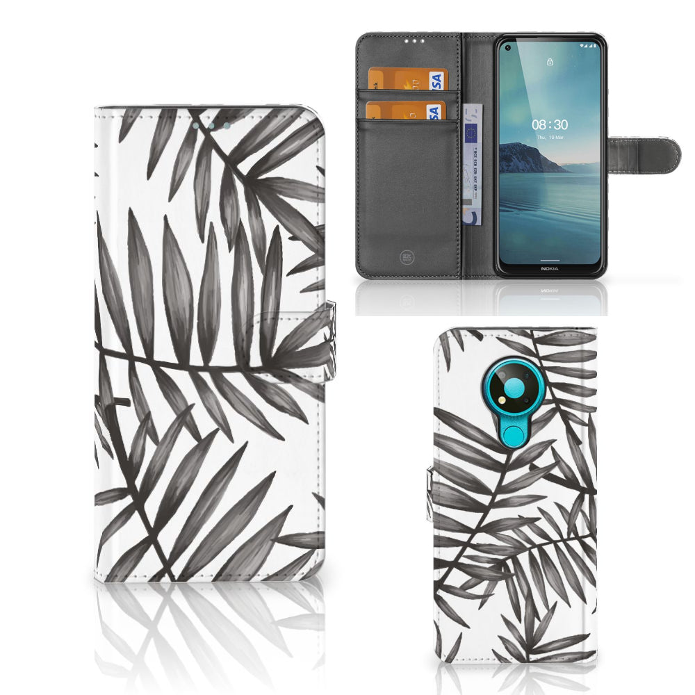 Nokia 3.4 Hoesje Leaves Grey