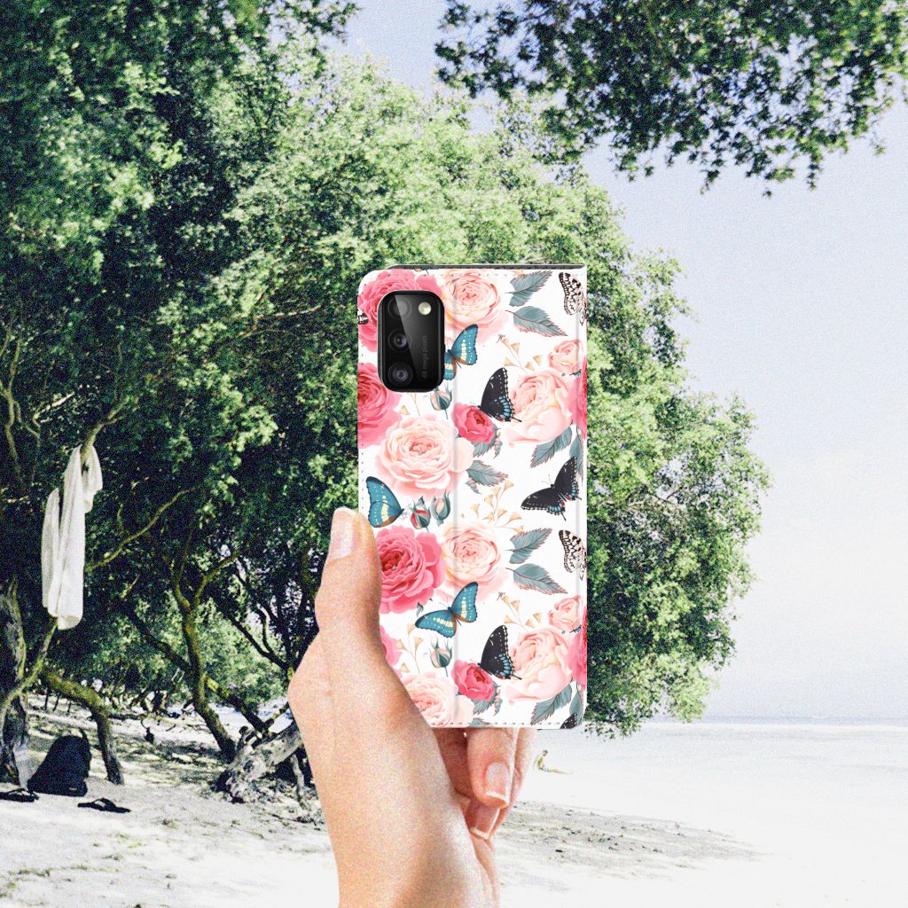 Samsung Galaxy A41 Smart Cover Butterfly Roses - B2C Telecom