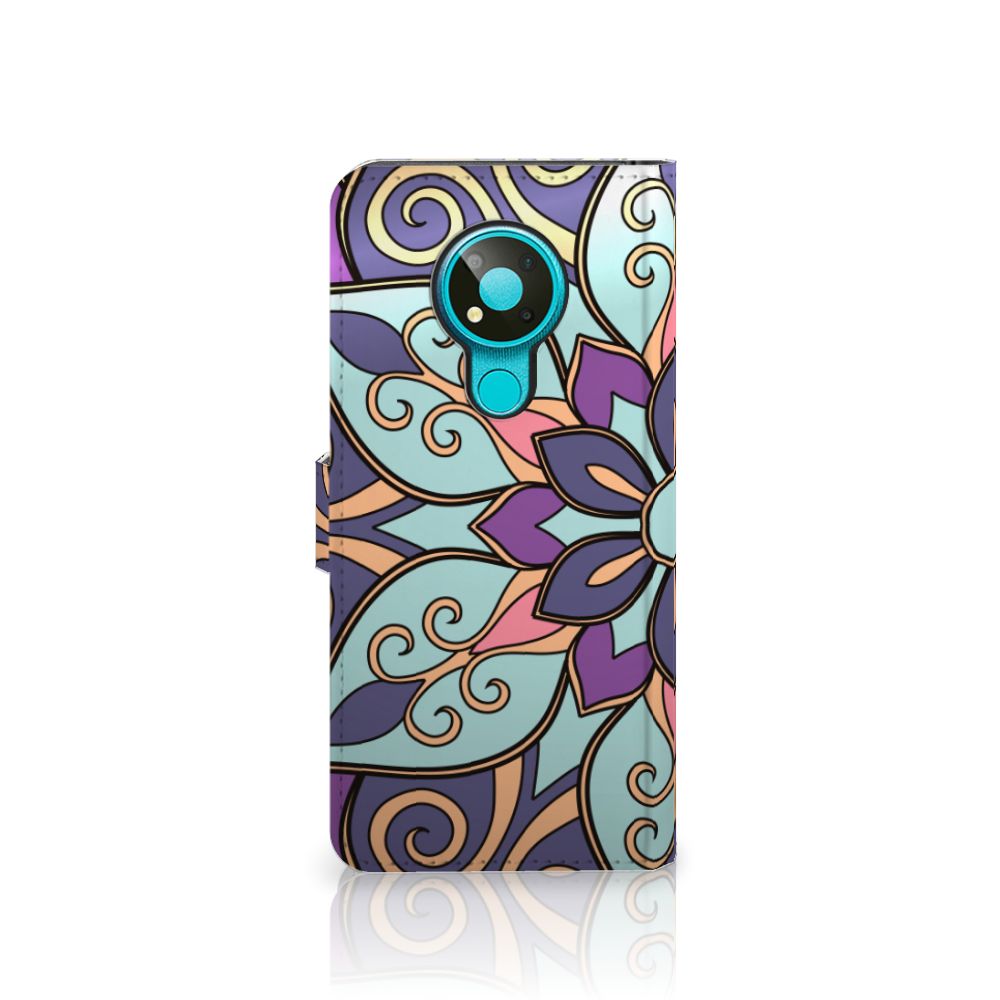 Nokia 3.4 Hoesje Purple Flower