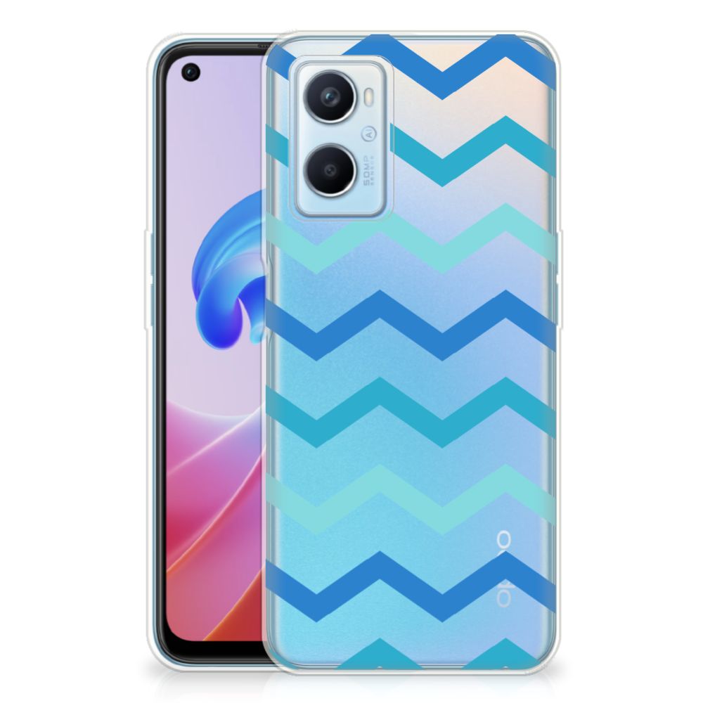 OPPO A96 | OPPO A76 TPU bumper Zigzag Blauw B2C Telecom