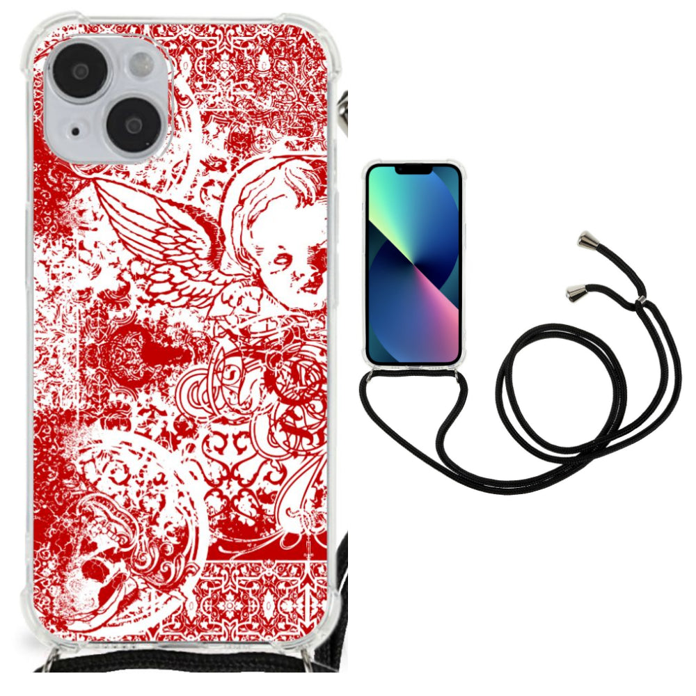 Extreme Case iPhone 14 Plus Angel Skull Rood