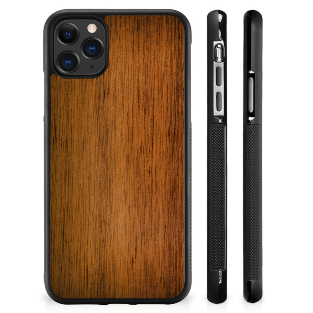 Apple iPhone 11 Pro Max Grip Case Donker Hout B2C Telecom