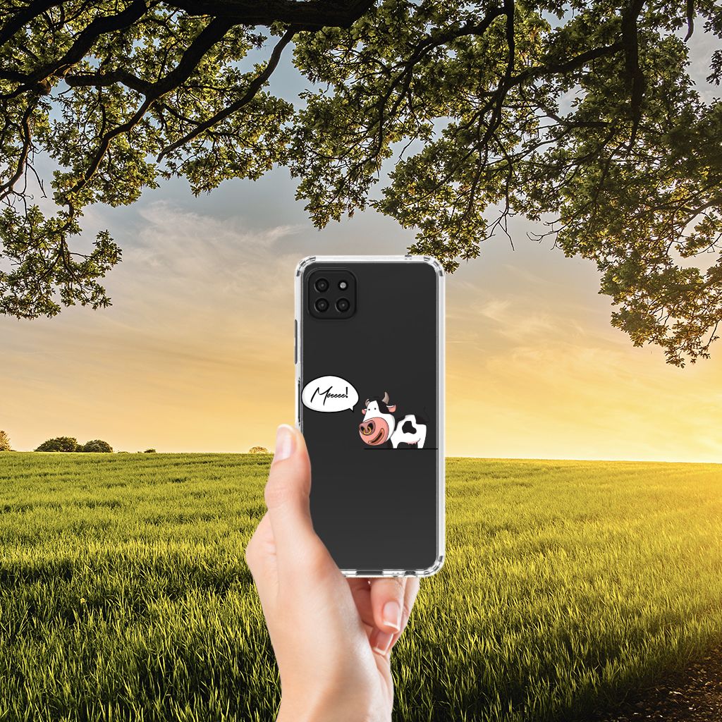 Samsung Galaxy A22 5G Stevig Bumper Hoesje Cow B2C Telecom