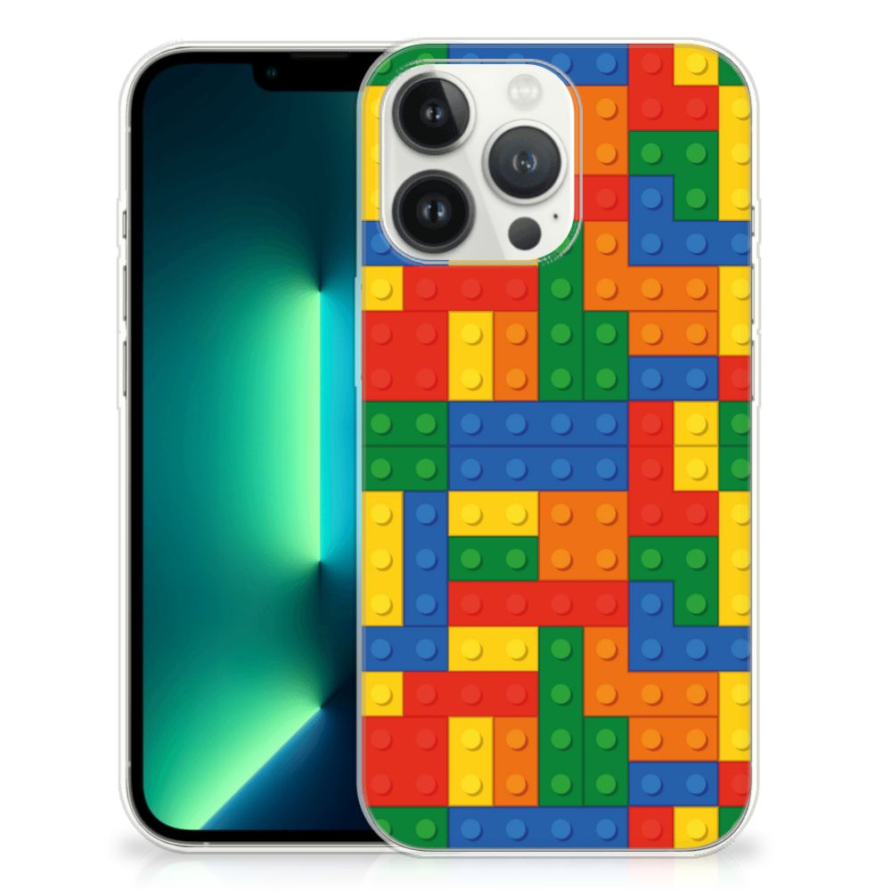 iPhone 13 Pro Max TPU bumper Blokken met kleurrijke Lego-print voor een unieke stijl