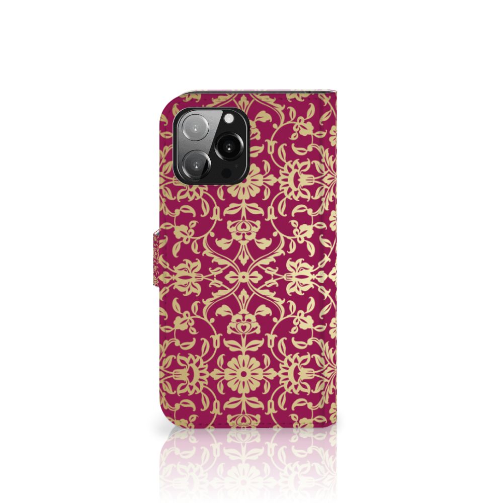 Wallet Case iPhone 13 Pro Max Barok Pink